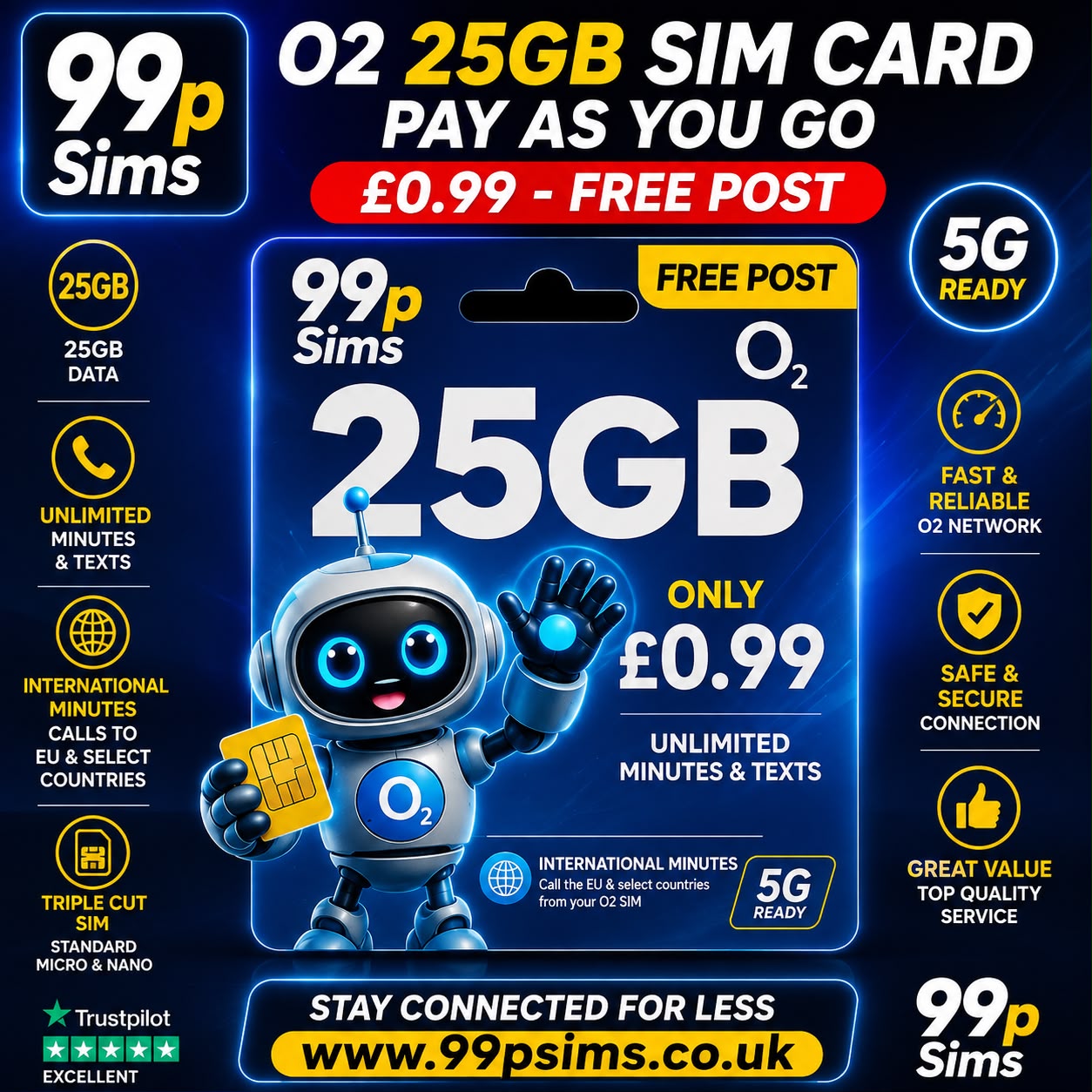 O2 25GB SIM Card