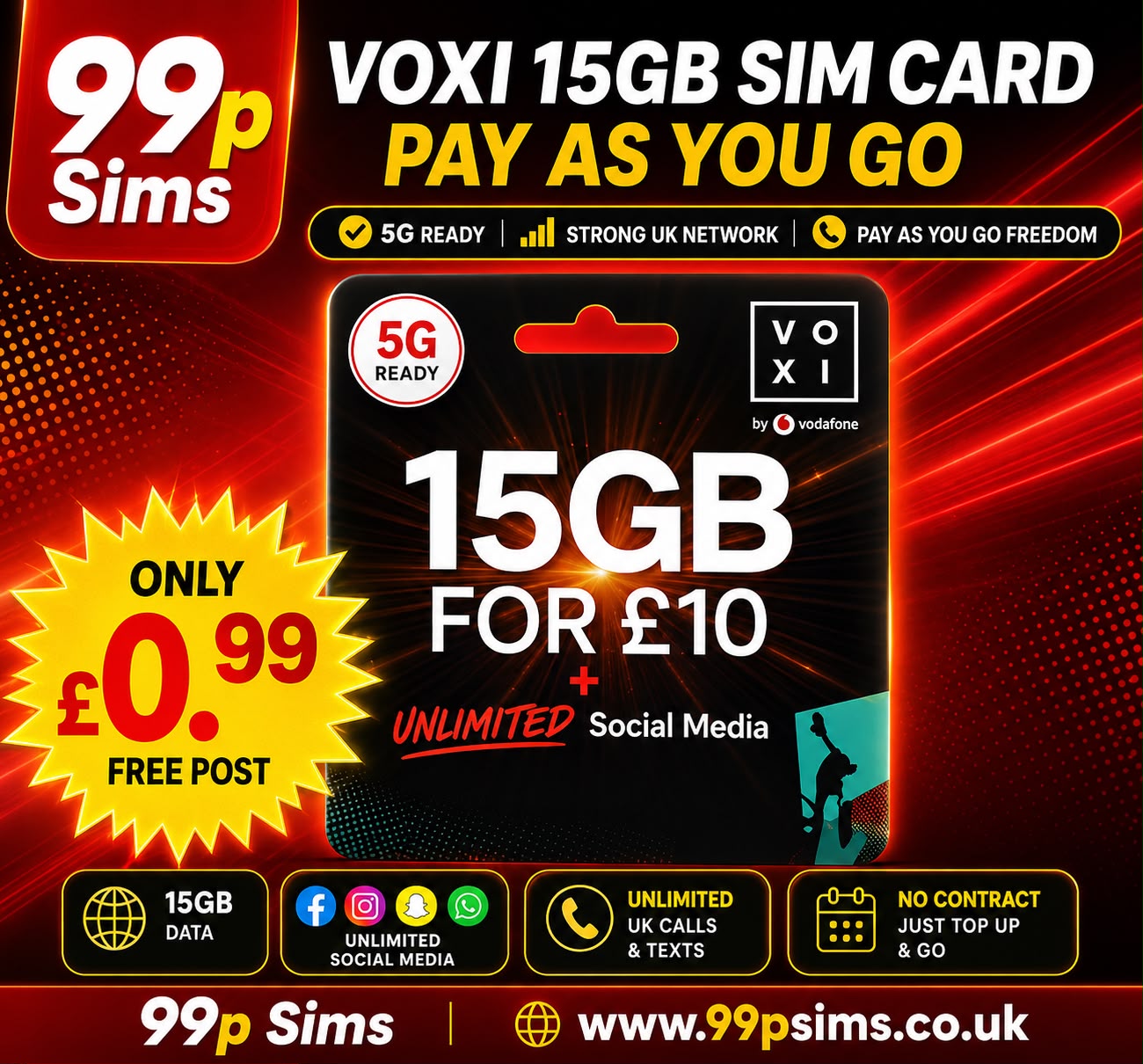 Voxi 15GB SIM Card